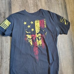 Grunt style american skull t-shirt